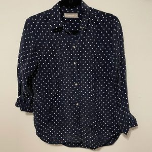 Everlane polka dot button down shirt